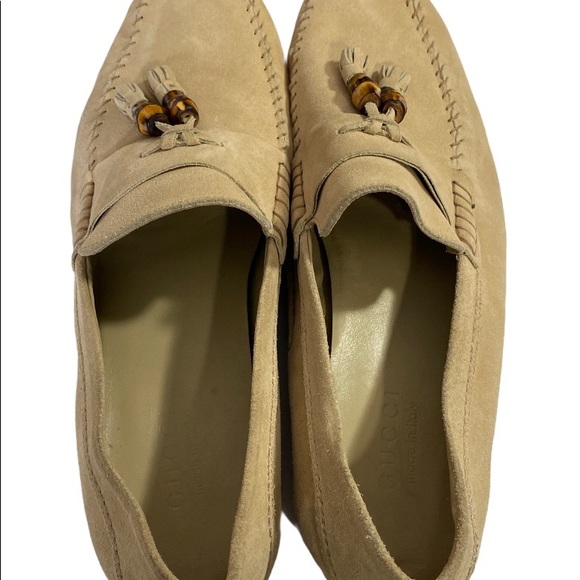 Mens Gucci Suede Tan Car Driving Shoe Loafer 10 - Picture 4 of 11
